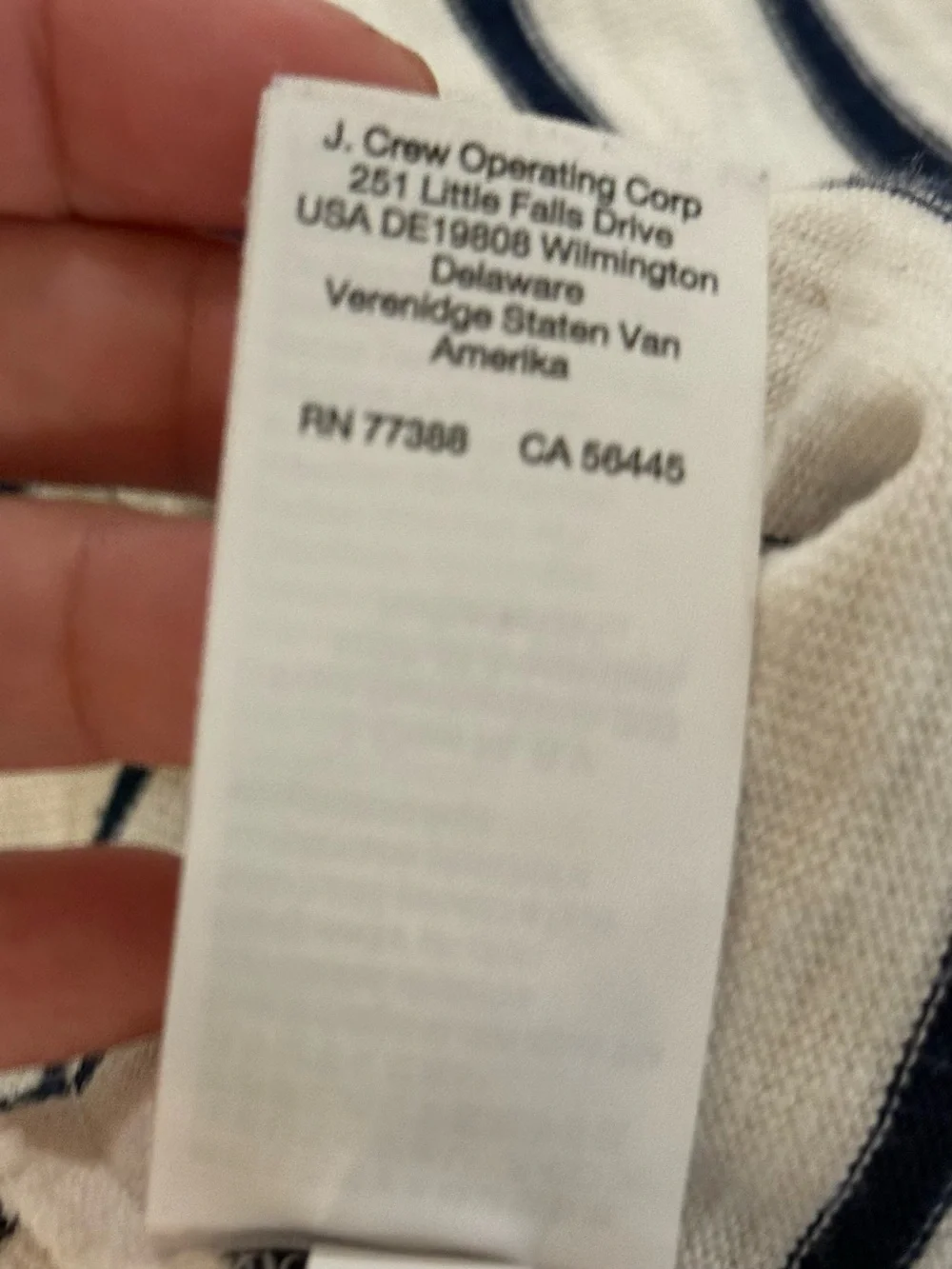 JCrew Women’s V neck Beach Hoodie Navy and Ivory Stripe Size XL